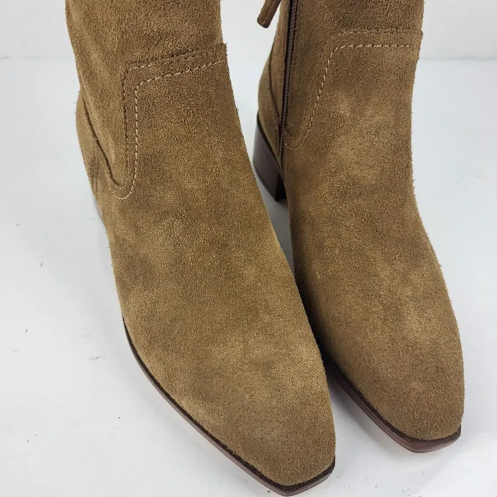 Cole Haan Naia Women's Booties Pointed Toe Block Heel Brown Size 6.5 US